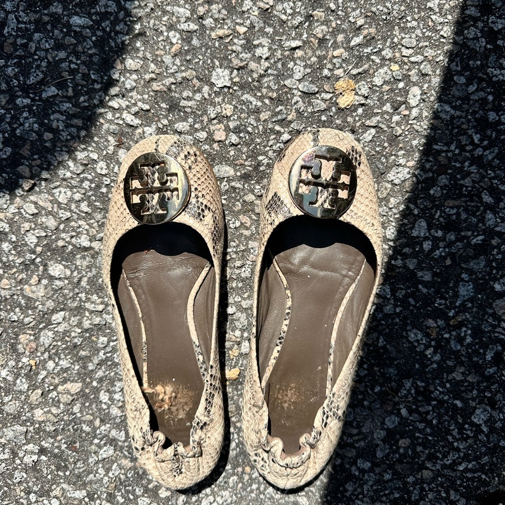 Tory Burch Snakeskin Flats
